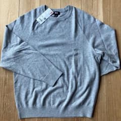 新品タグ付きUNIQLO ウォッシャブルコットンブレンドクルーネックセーター Sのサムネイル