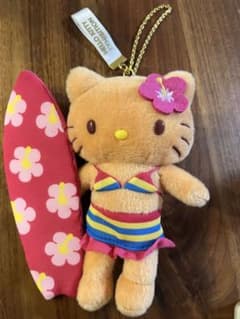 【激レア 限定 未使用】 ハローキティ ぬいぐるみ ハワイ ビキニ サーフボード ハワイ限定】ハローキティ ビキニ 日焼け ぬいぐるみ サーフボード付き