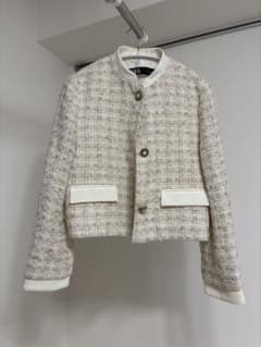 ZARA ツイードジャケット ベージュ XSのサムネイル