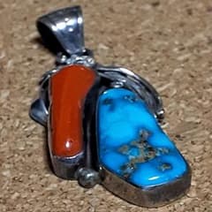 ターコイズ・コーラル・マザーオブパール ペンダント ターコイズ・コーラル・マザーオブパール ペンダント