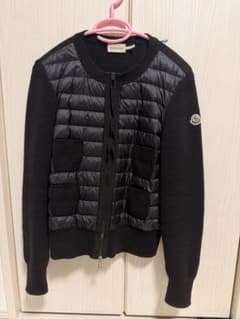 MONCLER ブラック ダウンカーディガン カーディガン【訳あり】 - メルカリ
