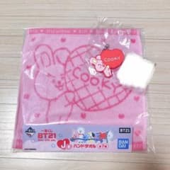 BT21 BTS 이치 반 쿠지 COOKY 핸드 타월 고무 매력 세트