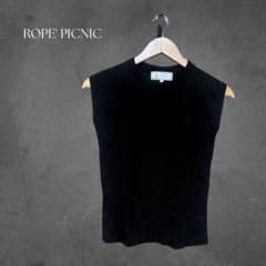 【美品】ROPE PICNIC ノースリーブニット ブラック 38サイズのサムネイル