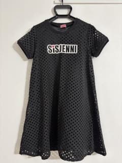 SISTER JENNI 半袖ワンピース 黒 メッシュ ロゴ 高級感 160cmのサムネイル