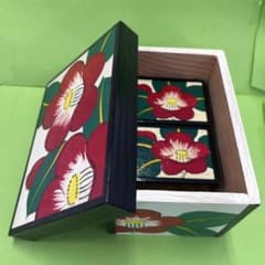 木箱 椿柄 花手箱 熊本人吉 伝統工芸品 3個 - メルカリ