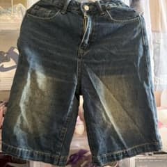 デニムショートパンツ インディゴ XXSのサムネイル