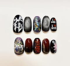 HANAネイルチップ 花ネイル ネイルチップチップ推しネイルNo.10のサムネイル