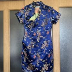 訳あり❗️Xuan Tang チャイナドレス コスプレ衣装 ブルーLサイズのサムネイル