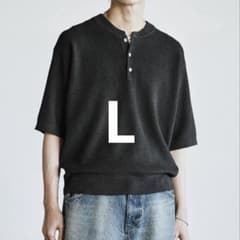 WYM AZE H/S KNIT HENLEY Lサイズ - メルカリ