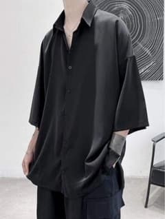 男性 スプリットヘム ドロップショルダー シャツのサムネイル