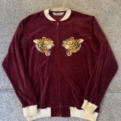 Core Tighter ベロアスカジャン ビンテージ 虎刺繍 - メルカリ