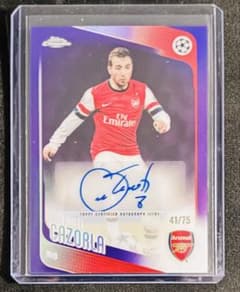 【75枚限定】Santi Cazorla Topps Chrome 直筆サインのサムネイル