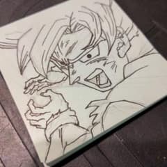 手描き ドラゴンボール 線画イラスト 付箋サイズ - メルカリ