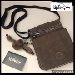 2/14まで限定！美品【キプリング】★ミニショルダーバッグ（カーキグレー）のサムネイル