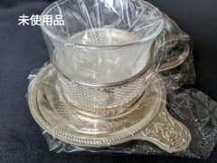 ティーカップ ソーサー 5客セット 金属製ホルダー付 ヴィンテージのサムネイル