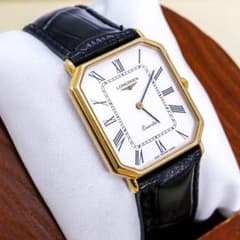 稼働 LONGINES 腕時計 ローマン ゴールド オクタゴン 薄型 3423 - メルカリ