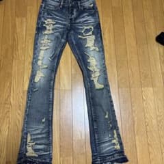 正規品】VALABASAS ダメージ加工 フレアデニム - メルカリ