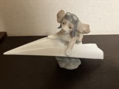 LIADRO リアドロ 犬と紙飛行機 可愛いパイロットのサムネイル
