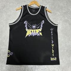 美品 HUF ハフ ZINE MESH BASKETBALL JERSEY M - メルカリ
