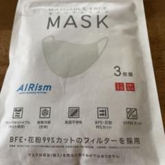 UNIQLO AIRism ホワイトマスク 3枚 Lサイズのサムネイル