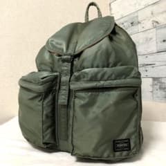 廃盤 美品 ポーター タンカー リュック カーキ 吉田カバン PORTER 人気✨廃盤 ポーター タンカー リュック 大容量 A4可 セージ 吉田