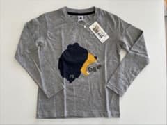 PETIT BATEAU 長袖カットソー グレー クマプリント 128cmのサムネイル