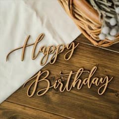 木製 誕生日 レターバナー c　Happy Birthdayのサムネイル