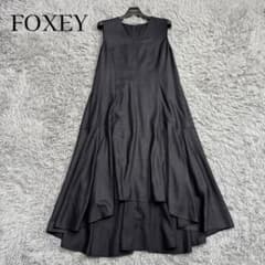 極美品✨定価7万 フォクシー エレガンスヘムドレス リネンフェイス