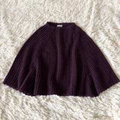 美品✨ シビラ ぽこぽこケープ風ニット デザインニット ラグラン 7分袖