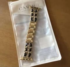 GAACAL Apple Watch バンド ゴールド ブラック