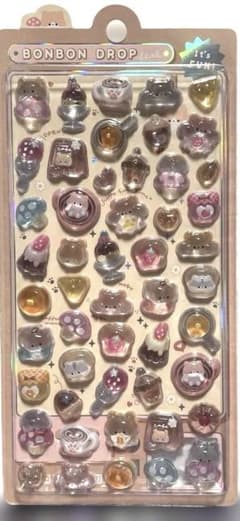 BON BON DROP 쿠마짱과 스위트 입체 씰 48종 01
