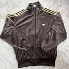 adidas ファイヤーバード ベロア トラックトップ ダークブラウン L