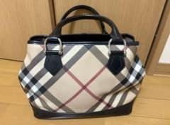 【美品】BURBERRY ノバチェック トートバッグ キャンバス レザーのサムネイル