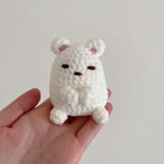 即購入◎】あみぐるみ しろくま ハンドメイド かぎ針編み 編み物 韓国