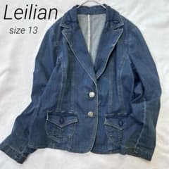 Leilia レリアン テーラードデニムジャケット 13号 大きいサイズ 
