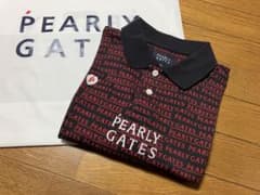 パーリーゲイツ　メゾンロゴ柄半袖ポロシャツ　サイズL PEARLY GATES 半袖ポロシャツ メゾンロゴシリーズ サイズ5 美品 - メルカリ