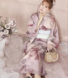 Sugar 浴衣 3点セット くすみピンク 花柄 Sugar 浴衣 3点セット くすみピンク 花柄 - メルカリ