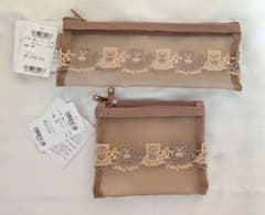 新品 近沢レース メッシュポーチ くま 2点セット - メルカリ