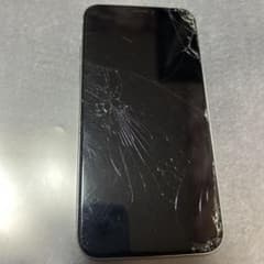 スマートフォンX 本体 画面ひび割れ　Appleシール付属のサムネイル