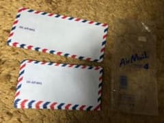 未使用　エアメール　AIR MAIL 封筒2種類　計19枚のサムネイル