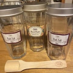 空瓶　3本　SABON バスソルト ローズ & ミネラルパウダーのサムネイル