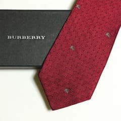 未使用級 バーバリー BURBERRY ネクタイ エクエストリアンナイト柄