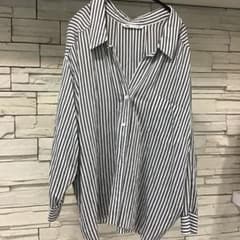 ZARA ストライプ柄 オーバーサイズシャツのサムネイル