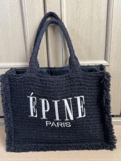 ÉPINE ブラック ツイード トートバッグ - メルカリ