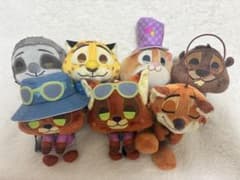ズートピア ぬいぐるみ マスコット 7点セットのサムネイル