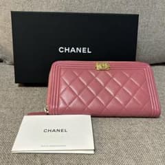 美品✨CHANEL ココマーク ボーイシャネル 長財布 ピンク /968 - メルカリ