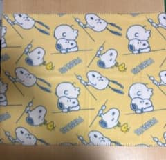 PEANUTS スヌーピー ブランケット フェイス柄 黄色のサムネイル