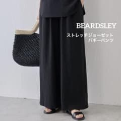 BEARDSLEY ビアズリー ストレッチジョーゼットバギーパンツ ブラック 1