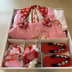 七五三 着物 被布セット 3歳 女の子 ピンク 赤のサムネイル