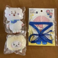 BTS BT21 Fluffy Mascot RJ & Plush Clip Raincoat